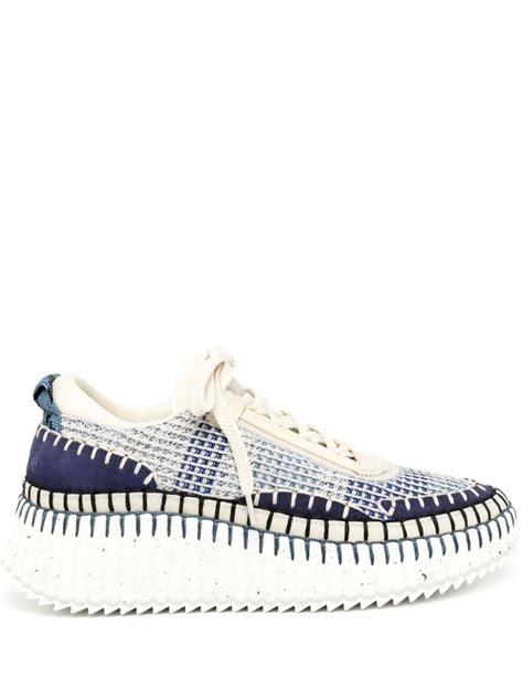 chloe sneaker blau|chloe women's fashion sneaker.